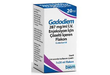 GADODIEM 287 MG/ML IV ENJEKSIYON ICIN COZELTI ICEREN 20 ML 1 FLAKON